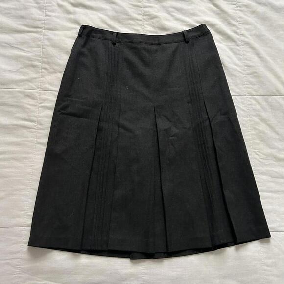 Vintage Anne Klein pleated grey midi skirt Size 2 petite - Picture 1 of 7